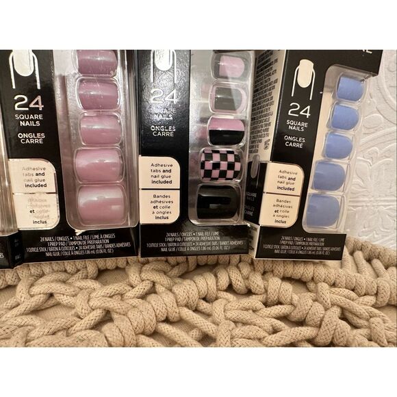 Sally Hansen Multi Patterns and French Tip Square Shape Nails New - Picture 2 of 5
